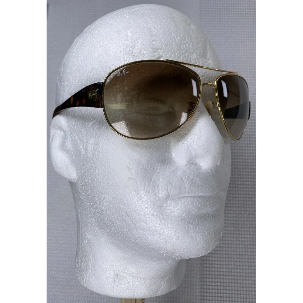 (FOR REPAIR) Ray Ban Double Bridge Aviator Sunglasses RB 3467 Tortoise Shell